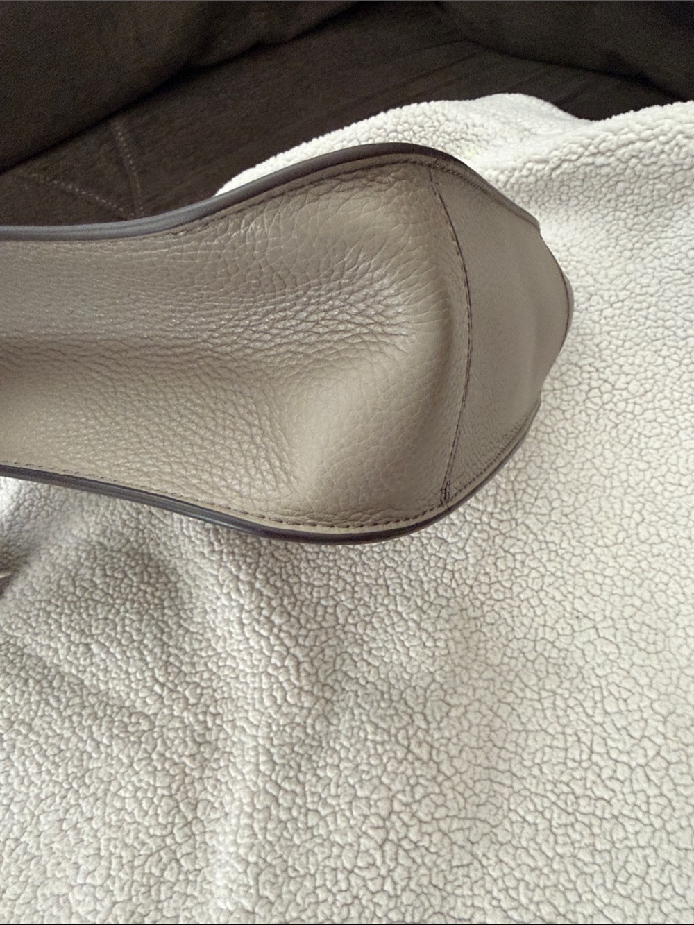 Tory Burch Pebbled Leather Crossbody in Taupe - Picture 7 of 7